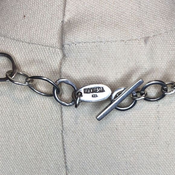 LOIS HILL Yellow Topaz Trillion Cut Sterling Silver Pendant Open Link Necklace - Picture 14 of 17